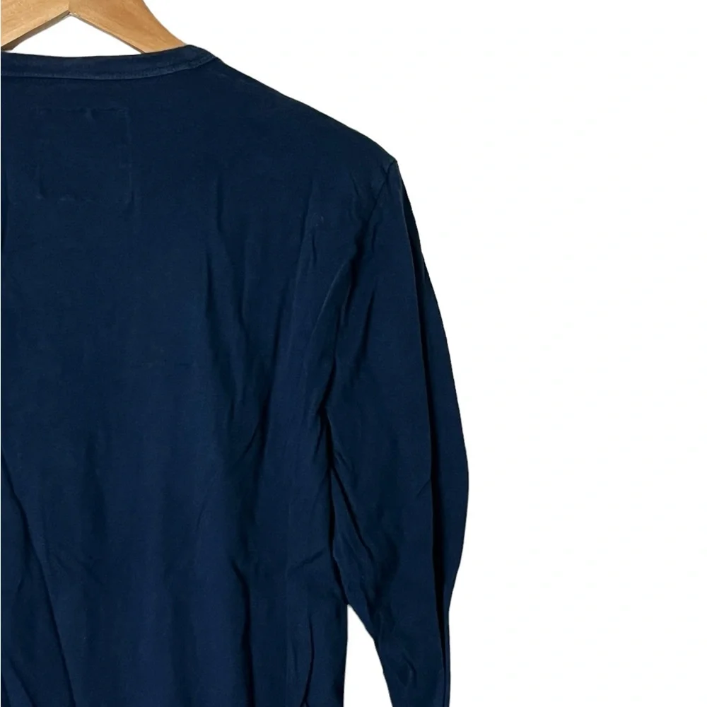 Hollister | Blue graphic logo long sleeve tee shirt Men’s size small
